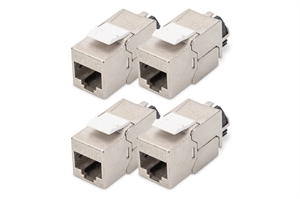 Modulo Keystone CAT 6A, schermato con supporto dei cavi intelligente - 4 pezzi