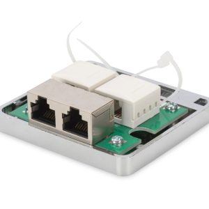SCATOLA A MURO CAT 6A CON 2 PORTE RJ45