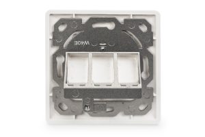 DIGITUS Scatola di derivazione vuota per modulo Keystone, telaio 80 x 80 mm + piastra centrale 50 x 50 mm