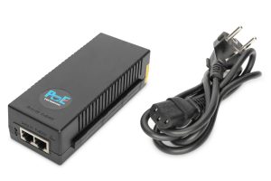 INIETTORE 10 GIGABIT  POE+ ETHERNET 802.3AT PIN DI ALIMENTAZIONE: 3/6(+), 1/2(-), 30W