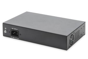 DIGITUS Switch Gigabit 8 porte con 6 x porte PoE, 2 x RJ45, 2 x SFP Uplink, 802.3 af/at/bt
