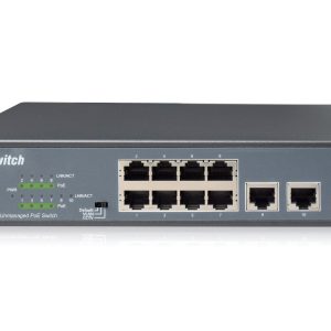 SWITCH 8 PORTE FAST ETHERNET POE 120 WATT CON 2 PORTE UPLINK