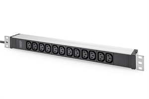 DN95426.jpg DIGITUS Presa multipla con profilo in allumino, 12x, cavo di alimentazione di 2 m, spina munita di messa a terra