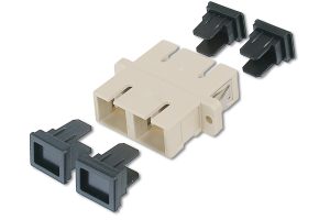 DN96004G.jpg ADATTATORE PER FIBRA OTTICA CON CONNETTORI SC-SC DUPLEX FEMMINA/FEMMINA OM2
