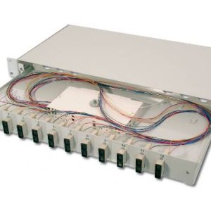 DN963203G.jpg PANNELLO ESTRAIBILE 19" PER FIBRA OTTICA CON 6 CONNETTORI SC DUPLEX OM3