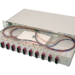 DN963214G.jpg PANNELLO ESTRAIBILE 19" PER FIBRA OTTICA CON 12 CONNETTORI SC DUPLEX OM4