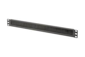 DN97661G.jpg PANNELLO DI CHIUSURA ARMADIO RACK CON FORO ENTRATA CAVI PROTETTO DA SPAZZOLA COLORE NERO 1U