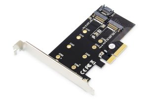 DS33170G.jpg SCHEDA ADD-ON M.2 NGFF/NVME SSD PCIEXPRESS SUPPORTA CHIAVI B, M E B+M, DIMENSIONI 80, 60, 42 E 30 MM