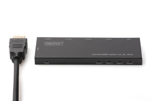 SPLITTER HDMI ULTRA SLIM, 1X4, 4K/60HZ HDR, HDCP 2.2, 18 GBPS, MICRO USB POWER