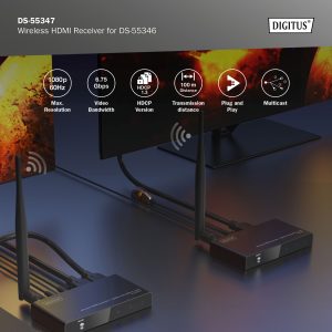 Ricevitore per estensore Wireless HDMI per DS55346, Full HD