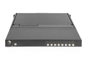 DS722216IT-1-H.jpg Console KVM modulare HD LCD con TFT da 19", connessione KVM HDMI a 8 porte, touchpad, layout di tastiera italiano