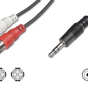 E10024G.jpg CAVO STEREO PER COLLEGAMENTO CASSE-SCHEDA AUDIO 1 CONNETTORE 3,5 MM. - 2 CONNETTORI CINCH (RCA) MASCHIO - MT. 20