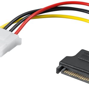 E10473G.jpg CAVO ALIMENTAZIONE INTERNO SATA MASCHIO - MOLEX 4 POLI FEMMINA CM 15
