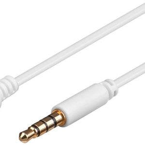 CAVO PROLUNGA AUDIO 3,5 MM 4 POLI MASCHIO/FEMMINA PROLUNGA PER CUFFIE/MICROFONO SU SMARTPHONE MT 3 BIANCO