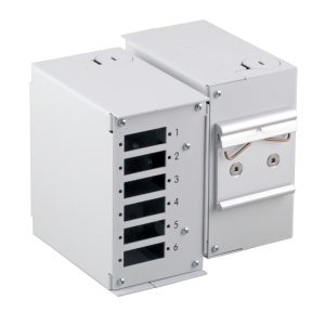 E40026G.jpg BOX DISTRIBUTORE DIN RAIL SENZA PANNELLO FRONTALE RAL7035