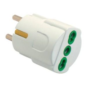 ADATTATORE SPINA ELETTRICA SCHUKO/PRESA ITALIANA TRIPOLARE 10/16A
