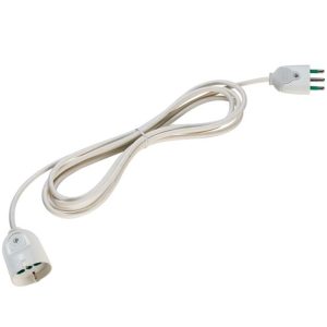 F92660.jpg CAVO PROLUNGA SPINA ITA 16A - PRESA BIPASSO ITA/SCHUKO MT 5 BIANCO