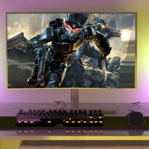 LIG2BA.jpg Coppia luci ambientali pilotabili con Google Assistant, Alexa, Siri wireless/Bluetooth con telecomando