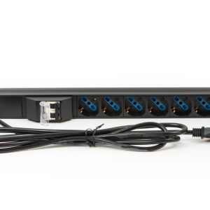 LK100503-1-H.jpg MULTIPRESA ALIMENTAZIONE PER RACK 19" CON 6 PRESE UNIVERSALI TRIPOLARI/SCHUKO MAGNETOTERMICA CAVO MT 3