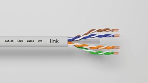 LK100U5E-3-H.jpg CAVO SOLIDO UTP PER RETI CATEGORIA 5E LSZH AWG24 IN RAME MATASSA MT 100 CLASSE CPR ECA GUAINA BIANCA