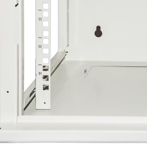 LK106U-2-H.jpg ARMADIO RACK 10" 6 UNITA' IN ACCIAIO COLORE GRIGIO CON FIANCHI APRIBILI