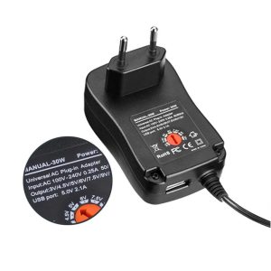 LK1230W-2-H.jpg ALIMENTATORE UNIVERSALE MULTISPINA 3-12 VOLT 30 WATT CON CONNETTORE USB 5 VOLT 2.1A