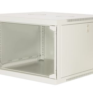 LK1907U66G-1-H.jpg ARMADIO RACK 19" 6 UNITA' DA MURO (A)350X (L)540 X PROFONDITA' 600 MM. COLORE GRIGIO PORTA VETRO