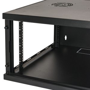 ARMADIO RACK 19" 6 UNITA' DA MURO (A)350X (L)540 X PROFONDITA' 600 MM. COLORE NERO PORTA VETRO