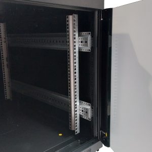 LK1912U610-1-H.jpg ARMADIO RACK 19" 12 UNITA' (A)700X (L)600 X PROFONDITA' 1000 MM. COLORE NERO PORTA VETRO