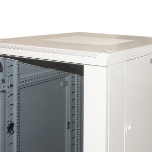 ARMADIO RACK PER RETI 19" 22U (A)1166, (L)600, (P)800 COLORE GRIGIO PORTA VETRO DISASSEMBLATO
