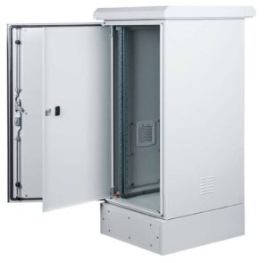 LK1924UIP65G.jpg ARMADIO RACK 19" 24U PROTEZIONE IP65 MISURE LX600 AX1434 PX650 CON BASE 200MM