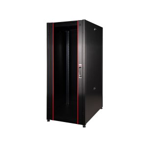 ARMADIO RACK 19" 26U 600X1000 SERIE EAVI PORTA VETRO COLORE NERO SERIE EAVI