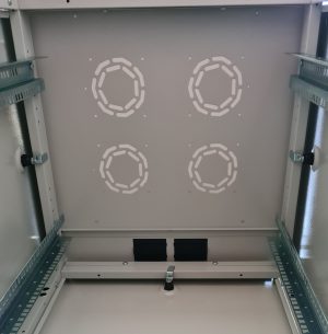 ARMADIO RACK PER RETI 19" 26U (A)1291, (L)600, (P)600 COLORE GRIGIO PORTA VETRO SERIE EAVI