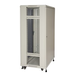ARMADIO RACK 19" 27U (A)1388 (L)600 (P)600 COLORE GRIGIO PORTA VETRO DISASSEMBLATO