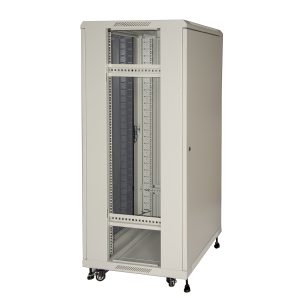 ARMADIO RACK 19" 27U (A)1388 (L)600 (P)600 COLORE GRIGIO PORTA VETRO