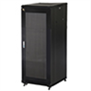 ARMADIO RACK 19 27U (A)1388 (L)600 (P)600 COLORE NERO PORTA METALLO TRAFORATA