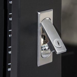 LK1932U66N-4-H.jpg ARMADIO RACK 19" PER RETI 32U (A)1610, (L)600, (P)600 COLORE NERO PORTA VETRO