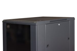 LK1932U68N-1-H.jpg ARMADIO RACK 19" PER RETI 32U (A)1610, (L)600, (P)800 COLORE NERO PORTA VETRO