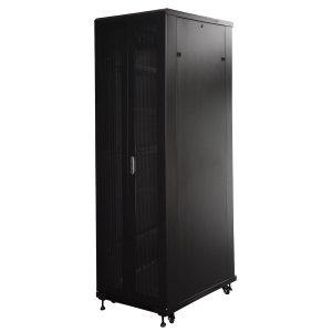 ARMADIO RACK 19" 42U (A)2055, (L)600, (P)1000 COLORE NERO PORTA TRAFORATA