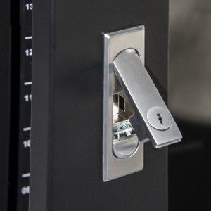 LK1942U610NVFP-1-H.jpg ARMADIO RACK 19" 42U (A)2055, (L)600, (P)1000 COLORE NERO PORTA VETRO DISASSEMBLATO