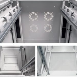 ARMADIO RACK PER RETI 19" 42U (A)2002, (L)600, (P)600 COLORE GRIGIO PORTA VETRO SERIE EAVI