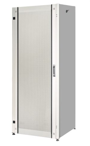 LK1942U68PTG.jpg ARMADIO RACK PER RETI 19" 42U (A)2002, (L)600, (P)800 COLORE GRIGIO PORTA TRAFORATA SERIE EAVI