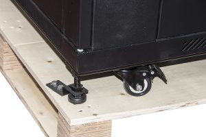 LK1942U810NV-1-H.jpg ARMADIO RACK 19" 42U (A)2055, (L)800, (P)1000 PORTA VETRO COLORE NERO CON GUIDACAVI LATERALE