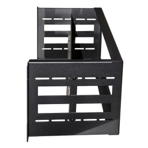 LK19RAIL-1-H.jpg STAFFA 4U PER ARMADI 19" PER INSTALLAZIONE DISPOSITIVI SU GUIDA DIN RAIL COLORE NERO