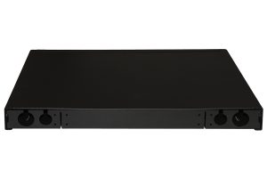 LK24LC3P-2-H.jpg PANNELLO FIBRA OTTICA 19" CON 24 ADATTATORI LC DUPLEX OM3 PROFONDITA' 250 MM CON PIGTAIL INSTALLATI COLORE NERO
