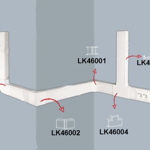 LK46002-10-H.jpg ANGOLO ESTERNO REGOLABILE PER CANALINA LK46118 MM. 46X18