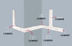 CONFEZIONE 10 GIUNTI A T PER CANALINA LINK LK46118 MM. 46X18