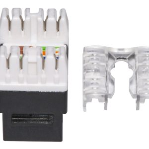 LK5EUB-1-H.jpg PRESA RETE KEYSTONE JACK RJ45 CATEGORIA 5E UTP COLORE NERO 180° CONTATTI DORATI 50 MICRON