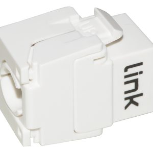 LK5EUTW-3-H.jpg PRESA RETE KEYSTONE JACK RJ45 CATEGORIA 5E UTP TOOLESS COLORE BIANCO 180° CONTATTI DORATI 50 MICRON