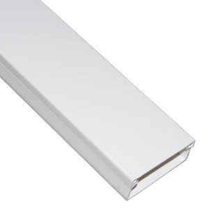 CANALINA PASSACAVI IN PVC MM 60x25 MT 2 CON COPERCHIO SCORREVOLE BIANCO